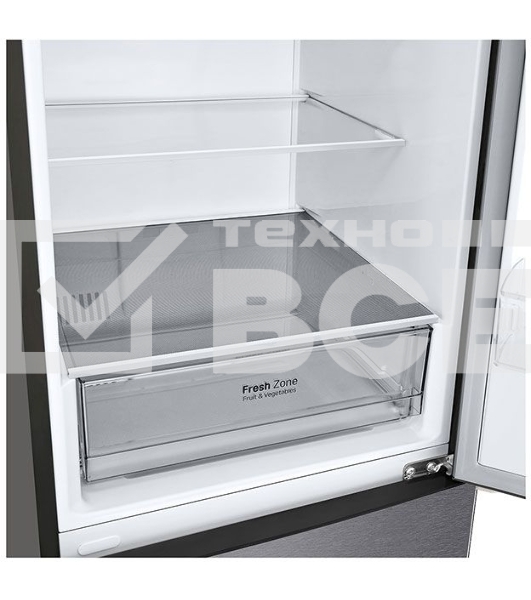 Холодильник LG GA-B509CLCL графитовый двухкамерный 277/107л морозилка снизу, No Frost