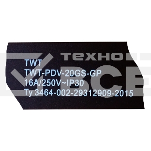 Вертикальный блок розеток, 20xSchuko, 250V, 16A, шнур 3 метра, вилка Schuko