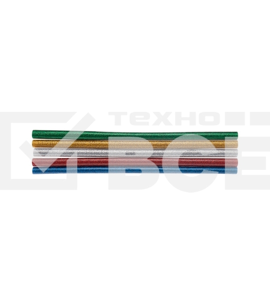 Клеевые стержни Rexant, Ø11 мм, 270 мм, цветные с блестками, 10 шт., хедер