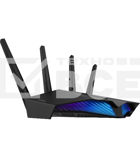 Роутер ASUS RT-AX82U роутер 802.11b/g/n/ac/ax, до 574 + 4804Мбит/c, 2,4 + 5 гГц, 4 антенны, USB, GBT LAN ; 90IG05G0-MO3R10