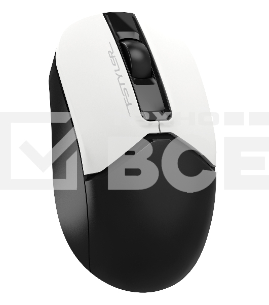 Мышь беспроводная A4Tech Fstyler FG12 белый/черный, 1200 dpi, радиоканал, USB, кнопки - 3