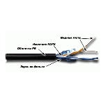 Кабель информационный Lanmaster TWT-5EFTP2-OUT кат.5е F/UTP общий экран 2X2X24AWG PVC внешний 305м черный, фото 1