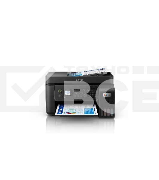МФУ струйный Epson L5290 (C11CJ65512/C11CJ65508/C11CJ65407), A4, цветное, печ. до 33 стр/мин. (ч/б) до 15 стр/мин. (цвет), скан. до 12 стр/мин. (ч/б) 29 стр/мин. (цвет), 1440 x 5760 dpi (печать) 1200x2400dpi (скан.), USB, RJ-45, Wi-Fi