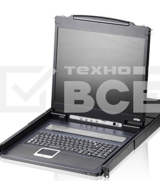 8-портовый KVM-переключатель с ЖК-дисплеем 19'' Slideaway SINGLE RAIL 8P PS/2-USB LCDKVM 19INCH