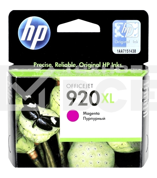 Картридж струйный HP 920XL CD973AE пурпурный для HP OJ 6000/6500 (700 стр.)