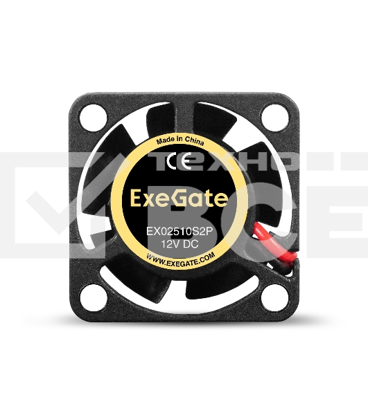 Вентилятор для корпуса ExeGate EX02510S2P черный, 25 мм, 10000 об/мин, 22 дБ, 2 pin