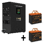 Комплект Источник бесперебойного питания EX296002RUS + батарея 80Aч EX285654RUS 2шт (инвертор, синус, для котла, настенный) ExeGate FineSine SX-2500.LCD.AVR.2SH <2500VA/1800W, чистая синусоида, цветной LCD-дисплей, AVR, 2*Schuko, линейно-интерактивный, крепление настенное/универсальное, Black> + батарея ExeGate HRL 12-80 (12В, 80Ач) 2шт, фото10