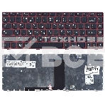 Клавиатура для ноутбука Lenovo V380 черная с красной рамкой, фото2