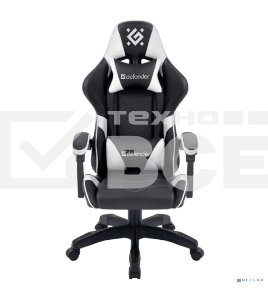 Кресло игровое Defender Companion черный/белый, класс 3, металл, PU
