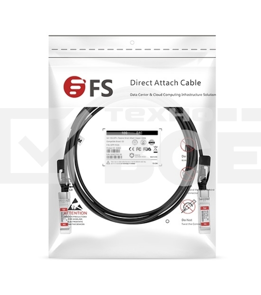 Твинаксиальный медный кабель 2m (7ft) Generic Compatible 10G SFP+ Passive Direct Attach Copper Twinax Cable #74619