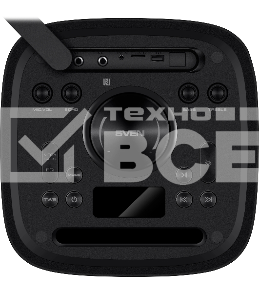 Колонка порт. Sven АС PS-930 черный 150W 1.0 BT/3.5Jack 7200mAh (SV-022402)