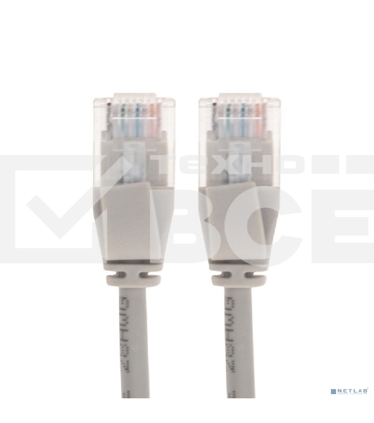 Патч-корд U/UTP Rexant категория 6A (10G), RJ45-RJ45, неэкранированный, 28AWG, LSZH, серый, 2 м