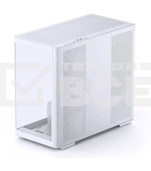 Корпус без блока питания JONSBO D300, Mini-Tower, TG, no fan, 2xUSB-A 3.2 + 1xUSB-C 3.2, mATX, mITX White