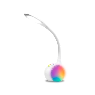 Светодиодная настольная лампа с RGB подсветкой Ambrella light DE532 WH белый LED 4200K+RGB 7.5W