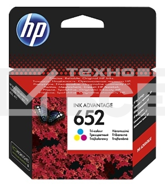 Картридж струйный HP 652 F6V24AE многоцветный, 200стр., для HP DJ IA 1115/2135/3635/4535/3835/4675