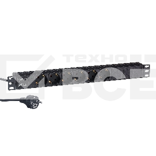 Блок розеток горизонтальный ExeGate ServerPro PDU-19H603 Al-6S-EU2.5, 19