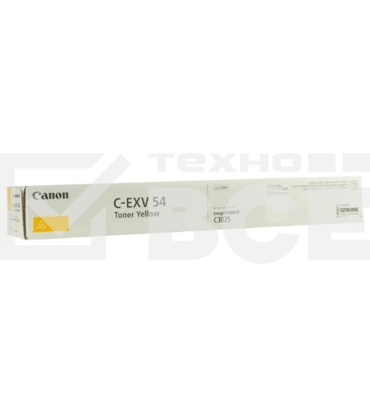 Картридж лазерный Canon C-EXV54Y (1397C002) желтый (8 500 стр.) для Canon imageRUNNER C3226i/C3025i/C3025/C3125i