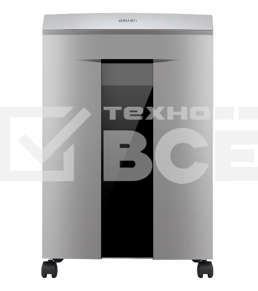 Шредер Deli 9958 серебристый с автоподачей (секр.P-4)/фрагменты/10лист./20лтр./скрепки/скобы