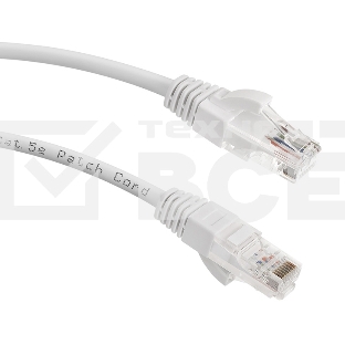Кабель Патч-корд Lanmaster LAN-PC45/U5E-5.0-WH вилка RJ-45-вилка RJ-45 кат.5е 5м белый LSZH (уп.:1шт)