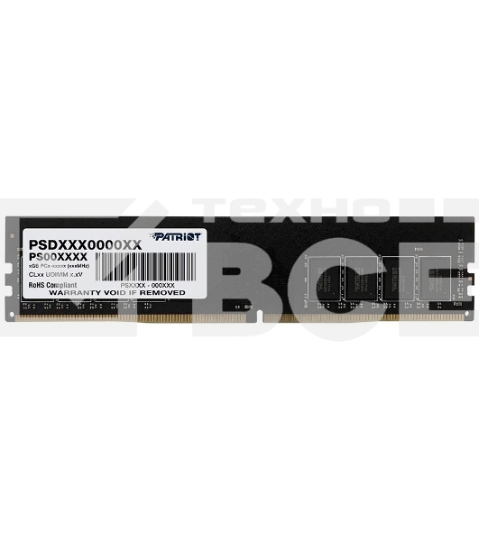 Оперативная память Patriot Signature, DDR4, 16GB (1x16 GB), 2400 MHz, CL17
