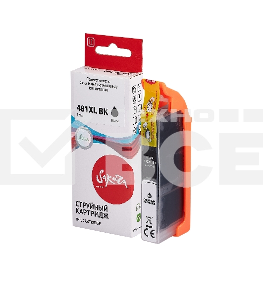 Картридж струйный Sakura 2047C001 (481XL Black) для Canon, черный, 12 мл., 2280 к.