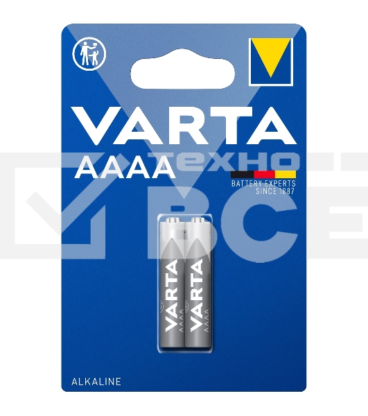 Батарейка Varta AAAA/25A/LR61/LR8D425 BL2 Alkaline 1.5V (04061) (2/20/100)