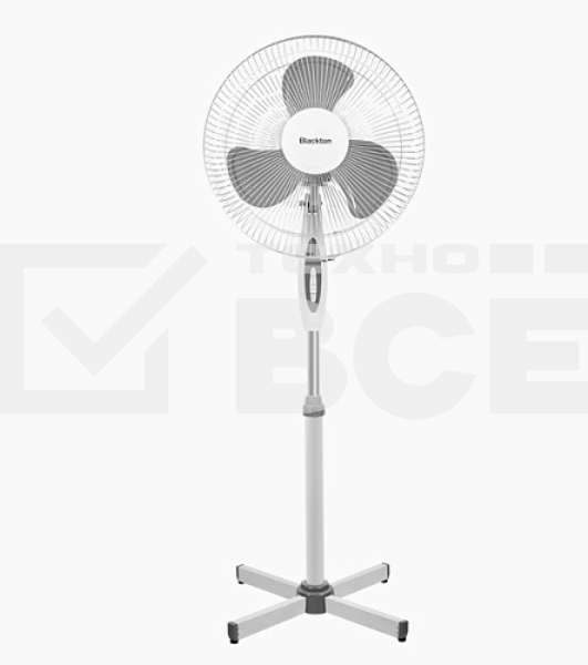 Вентилятор Blackton Bt F1114 White-Gray (2в1 ч/б коробка + 1 ч/б коробка). (2в1 ч/б коробка + 1 ч/б коробка) Потребляемая мощность: 45 Вт, Тип управления: Механический, Количество скоростей: 3, Диаметр решетки: 40 см, Длина сетевого шнура: 1.45 м, Защита 