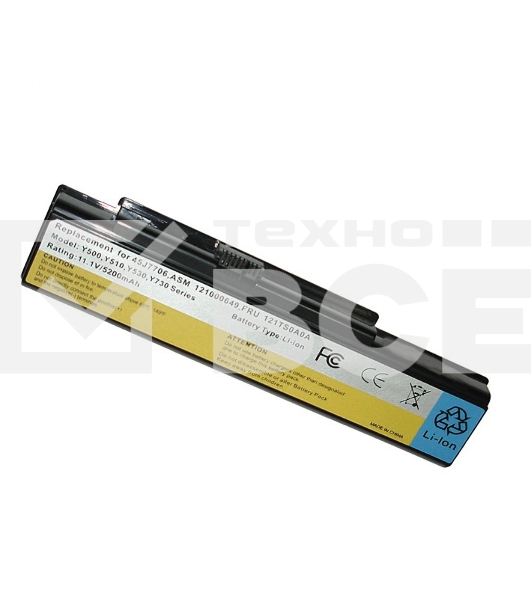 Аккумуляторная батарея для ноутбука Lenovo IdeaPad Y510 (121000650) 5200mAh OEM черная