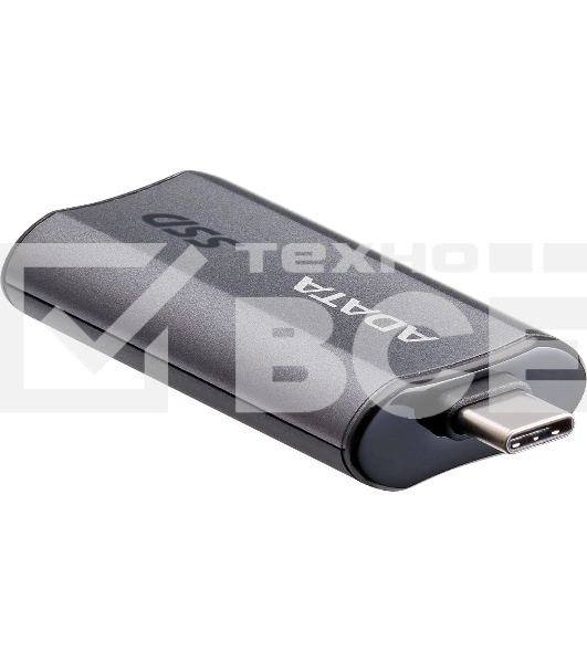 Твердотельный диск A-DATA External SC750 серый SC750-500G-CCBK 500GB USB 3.2 Gen 2 Type-C, [R/W -1050/1000 MB/s]