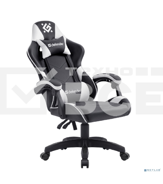 Кресло игровое Defender Companion черный/белый, класс 3, металл, PU