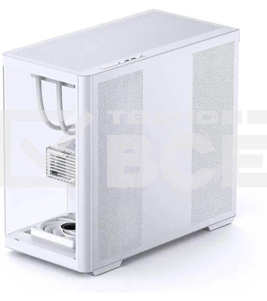 Корпус без блока питания JONSBO D300, Mini-Tower, TG, no fan, 2xUSB-A 3.2 + 1xUSB-C 3.2, mATX, mITX White