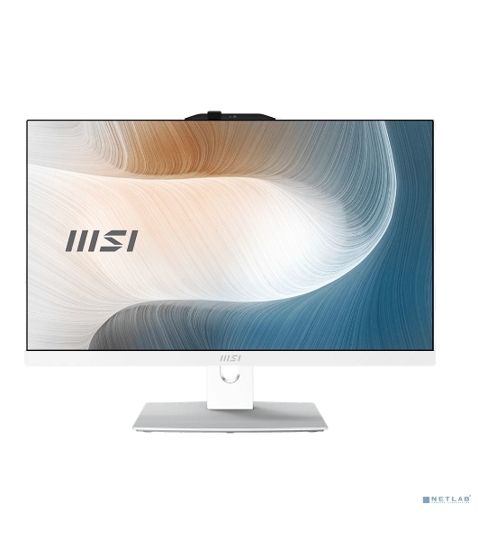 Моноблок MSI Modern AM242P 1M-1020XRU 23.8' Full HD Core 7 150U (1.8) 16Gb SSD 512Gb Graphics без ОС GbitEth WiFi BT 120W клавиатура мышь Cam белый 1920x1080 (9S6-AE0722-1465)