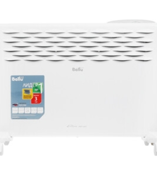 Конвектор электрический Ballu Ettore BEC/ETER-1500 белый, 1500 Вт, 20 м2, термостат, дисплей