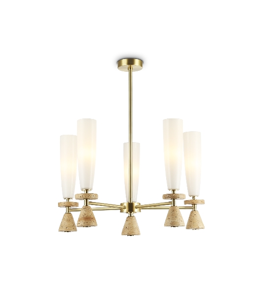 Люстра Ambrella light LH75371/5 GD/WH золото/белый G9*5 max 28W D600*675