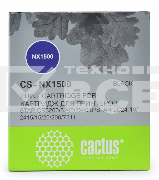 Картридж матричный Cactus CS-NX1500 черный (12.7 мм, 5 м, 1 500 000 знаков) для Star NX-1500/24xx/LC-8211