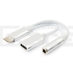 Переходник Cablexpert Переходник USB, USB Type-C/Jack3.5 F+ Type-C F, пакет (CCA-UC3.5F-02-W), фото4