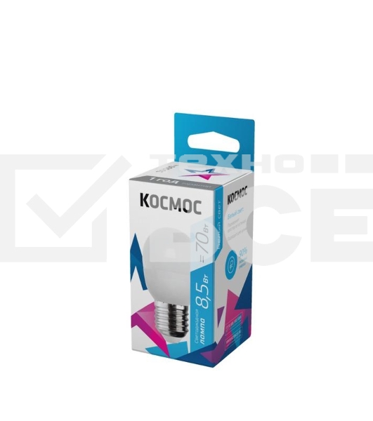 Лампа светодиодная LED BASIC GL45 8.5Вт 220В E27 4500К Космос LkecLED8.5wGL45E2745