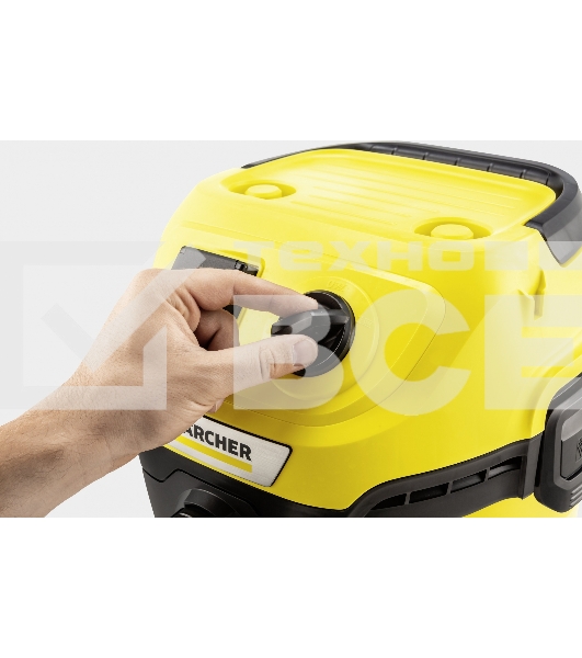 Строительный пылесос Karcher WD 3 P S V-17/4/20 желтый, 1000 Вт, уборка сухая/сбор воды, пылесборник мешок/контейнер, 17 л