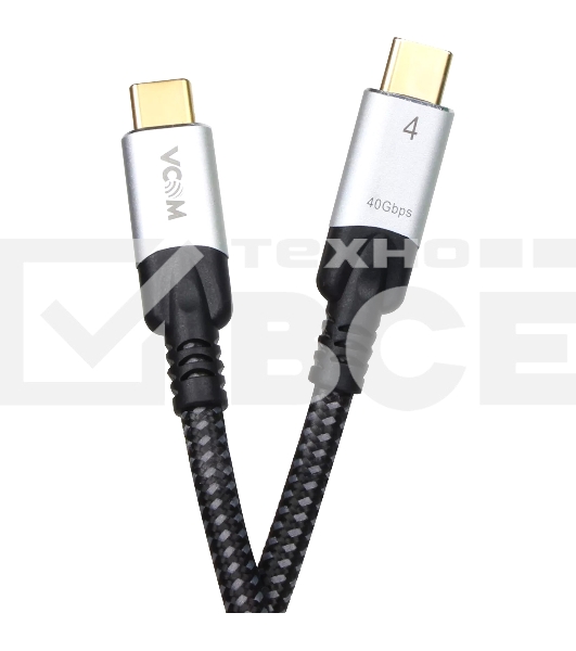 Кабель USB4 TCM--TCM, 5K@60Hz, 40GBps, PD 240W, 5A, VCOM, 1.2м