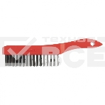 Щетка Matrix зачистная 6-и рядная, закаленная прямая проволока с пластиковой ручкой, фото2