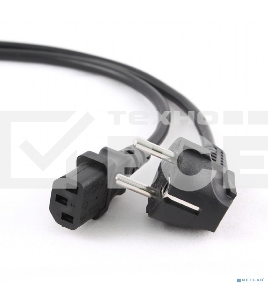 Кабель Gembird Power 250V 10A EUR, VDE Кабель питания сетевой, Евровилка, заземление, 5m (PC-186-VDE-5M)