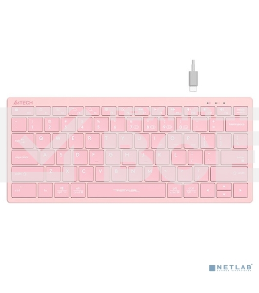 Клавиатура A4Tech Fstyler FBX51C розовый USB беспроводная BT/Radio slim Multimedia
