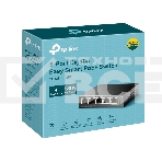 Коммутатор TP-Link TL-SG105MPE Easy Smart с 5 гигабитными портами (4 порта PoE+), 802.3af/at, бюджет PoE — 120 Вт, стальной корпус, фото6