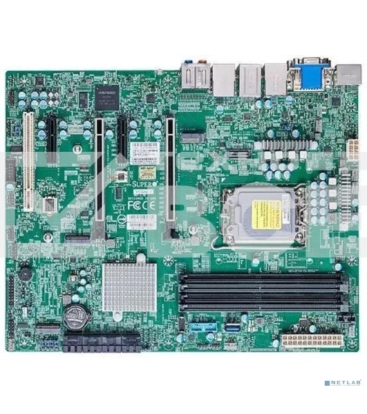 Материнская плата серверная Supermicro MBD-X13SAE-F-B, LGA 1700, Intel W680, 4xDDR5 ECC/non-ECC, 8xSATA-III, 3xM.2 PCIe, 2xPCI-E 5.0 x16, 2xPCI-E x4, 2xGigabit LAN, 1x2.5Gb LAN, 4xUSB-A 3.2 Gen 2, 1xUSB-C, 1xVGA, 1xDVI-D, 1xDP, 1xHDMI, ATX