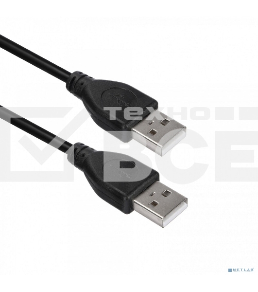 Кабель ACD-U2AAM-30L USB 2.0, A male - A male, ТТХ: (7/0.12BC+PE)*1P+(7/0.12BC+PE)*2C+7/0.12BC+AL+PVC OD4.0, синий, 3м