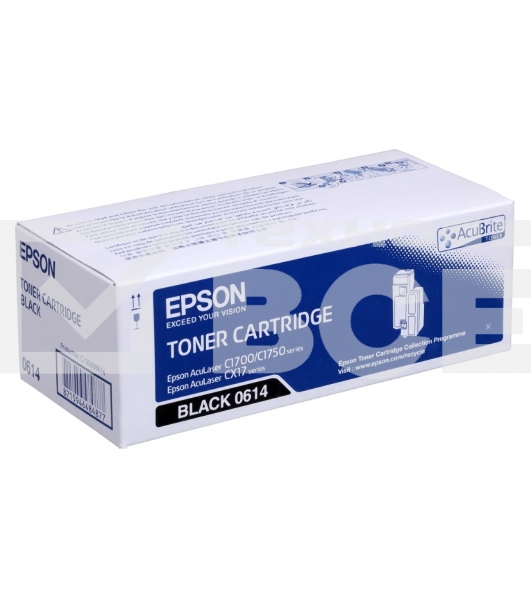 Картридж лазерный Epson 0614 (C13S050614) черный (2200 стр.) для AcuLaser AL-C1700/1750/CX17