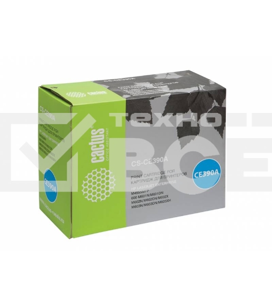 Картридж лазерный Cactus CS-CE390A черный (10 000 стр.) для HP LJ M4555/M601/M602/M603
