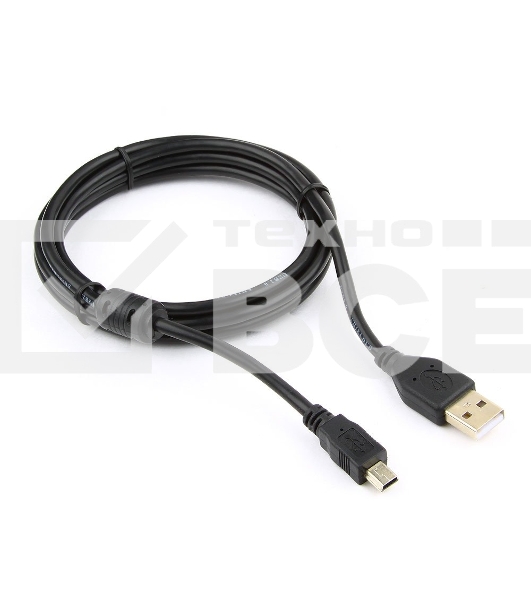 Кабель Gembird PRO CCF-USB2-AM5P-6 USB 2.0 кабель для соед. 1.8м А-miniB (5 pin) позол.конт., фер.кол.