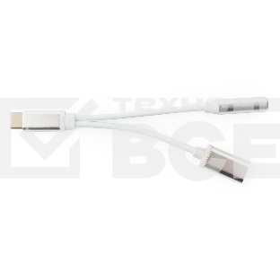 Переходник Cablexpert Переходник USB, USB Type-C/Jack3.5 F+ Type-C F, пакет (CCA-UC3.5F-02-W)