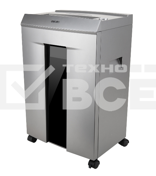 Шредер Deli 9959 серый с автоподачей (секр.P-6)/фрагменты/7лист./30лтр./скрепки/скобы